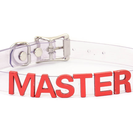 FC291VN-CLR-RS STAINLESS STEEL LETTER WORDS ID NAME CLEAR VINYL CHOKER