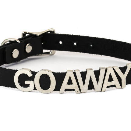 FC291VN-BLK STAINLESS STEEL WORDS BLACK VINYL CHOKER