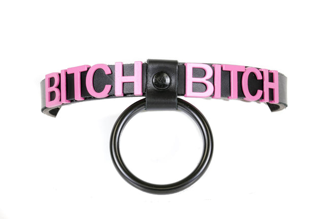 FC913-PS FETISH  STAINLESS STEEL LETTER WORDS ID NAME CHOKER