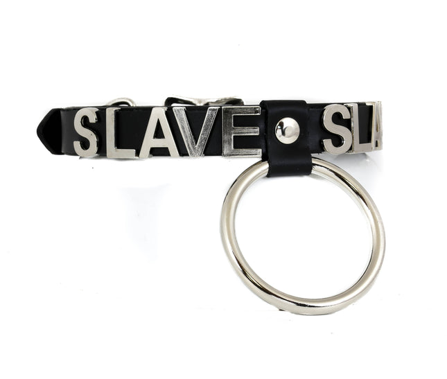 FC913 FETISH STAINLESS STEEL LETTER WORDS ID NAME CHOKER