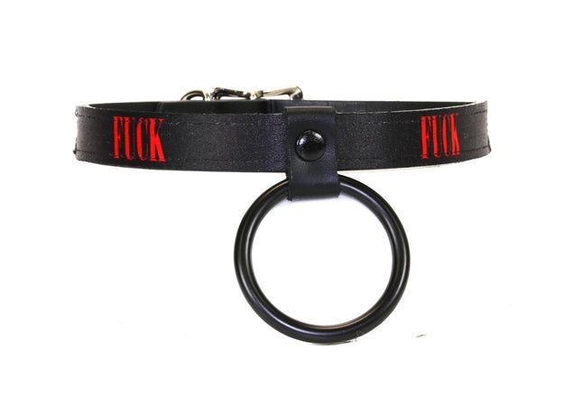 FC915  BONDAGE FETISH  STAINLESS STEEL LETTER WORDS ID NAME CHOKER
