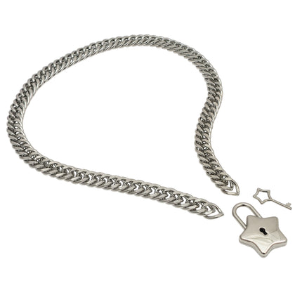 FC939 STAR LOCK DOUBLE LINK CUBAN PREMIUM CHAIN NECKLACE