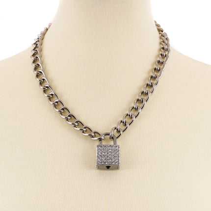 FC944SQ REGULAR CHAIN SQUARE LOCK PENDANT WITH KEYS