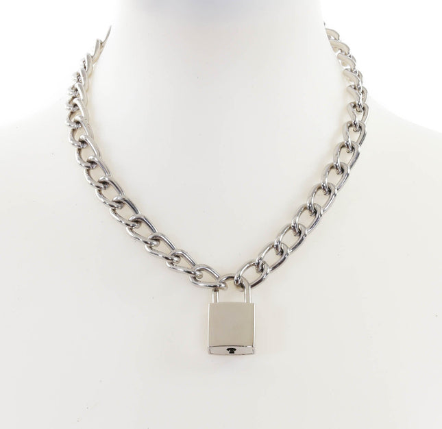 FC944SQ REGULAR CHAIN SQUARE LOCK PENDANT WITH KEYS