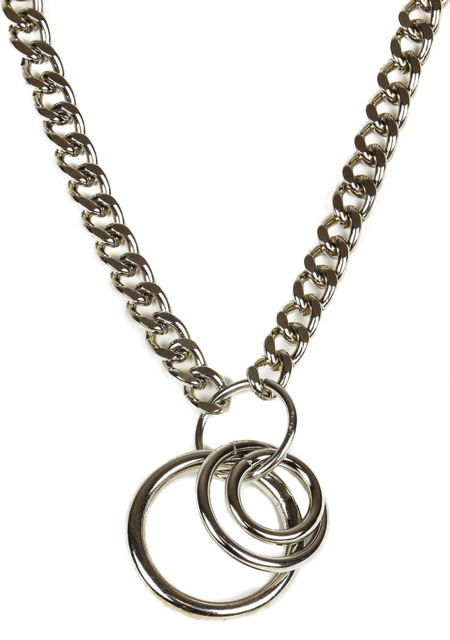 FC947 THREE RING STEEL CHAIN NECKLACE