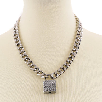 FC948SQ CUBAN CHAIN PADLOCK NECKLACE