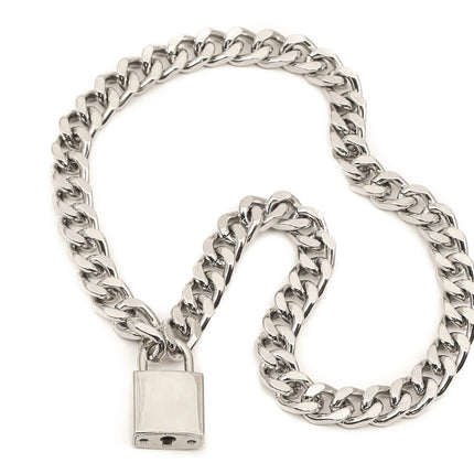 FC948SQ CUBAN CHAIN PADLOCK NECKLACE