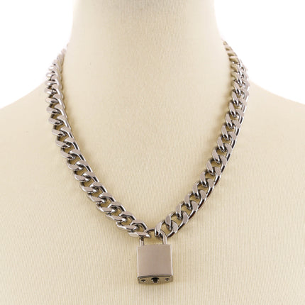 FC948SQ CUBAN CHAIN PADLOCK NECKLACE