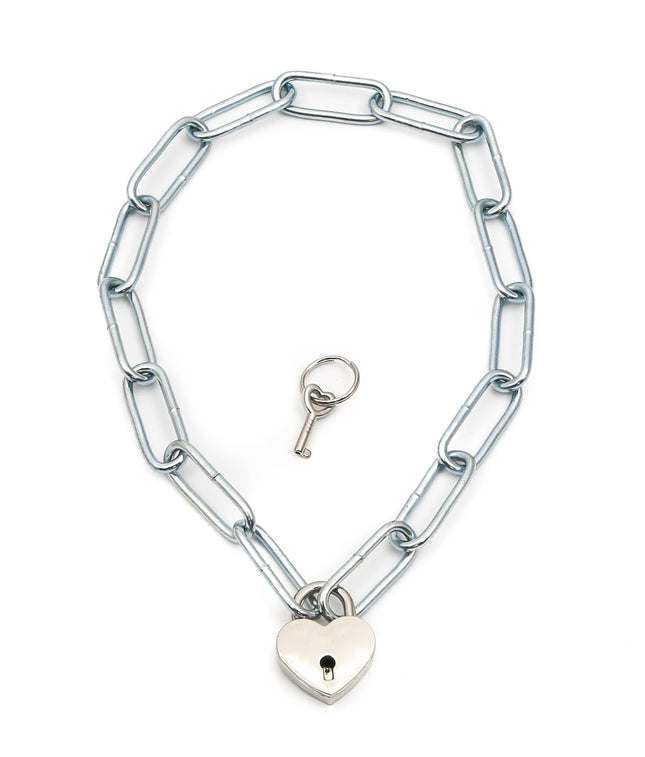 FC961HT LARGE SQUARE HEAVY CHAIN HEART LOCK PENDANT