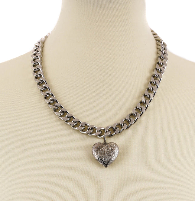 FC967 DIAMOND CHAIN WITH HEART PENDANT