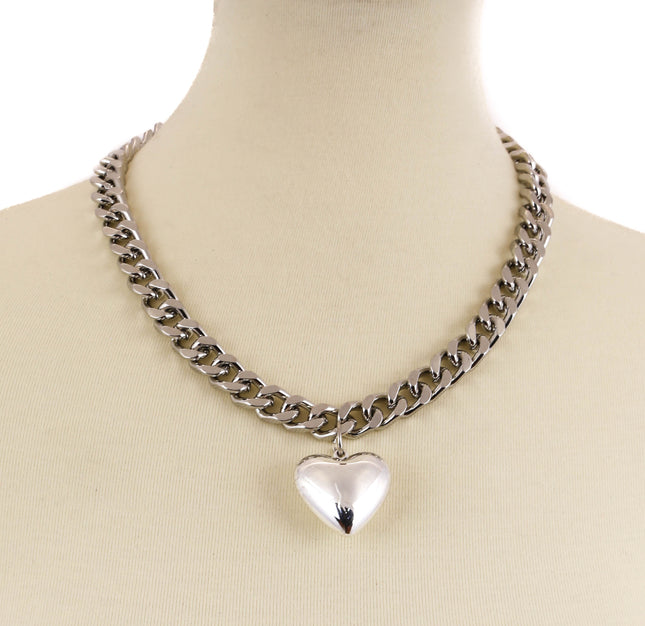 FC967 DIAMOND CHAIN WITH HEART PENDANT