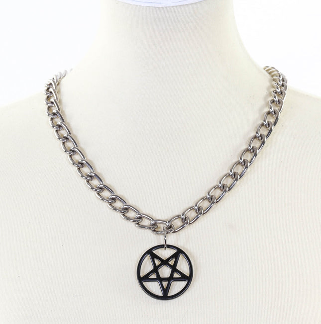 FC996M 1" PENTAGRAM CHAIN NECKLACE