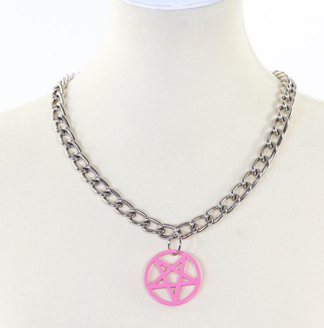 FC996M 1" PENTAGRAM CHAIN NECKLACE