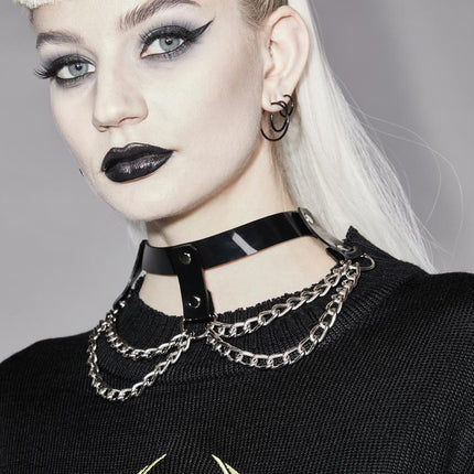 FCK106  CHAIN DEE RING CHOKER