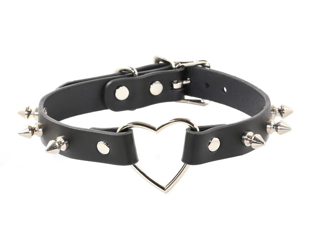 FCK108  HEART CHOKER WITH SPIKE