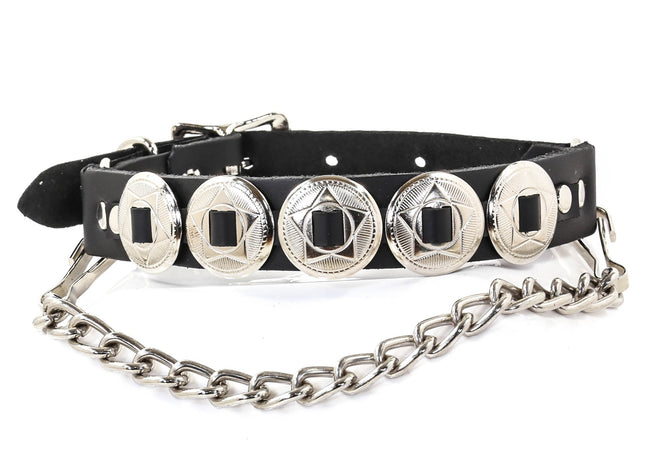 FCK109 CONCHO CHOKER WITH CHAIN