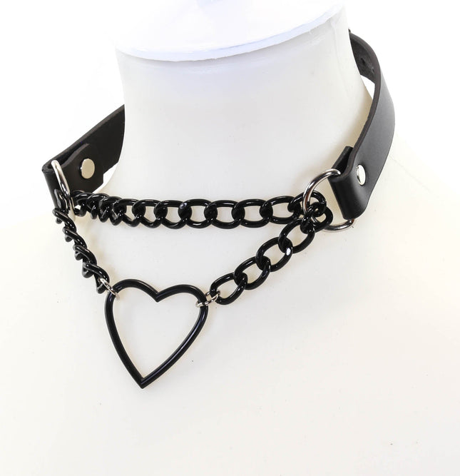FCK111 3/4" CHAIN CHOKER WITH HEART PULL RING