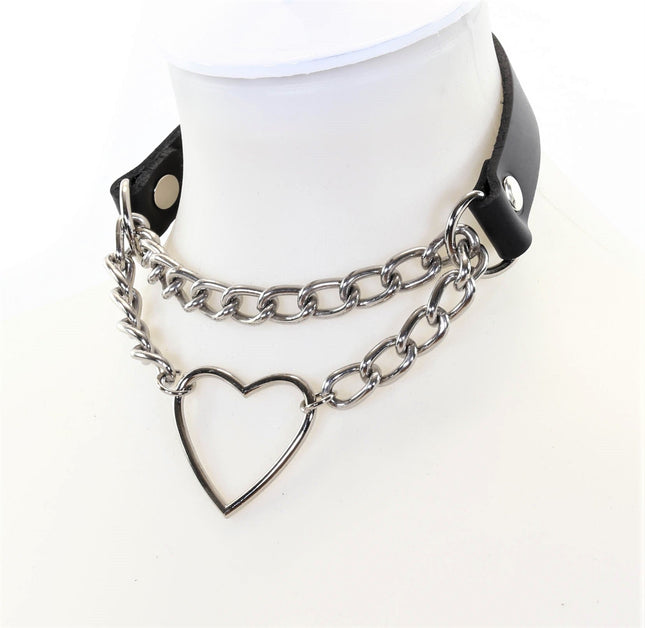 FCK111 3/4" CHAIN CHOKER WITH HEART PULL RING