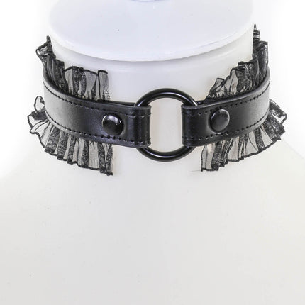 FCK132 RING LACE EDGE CHOKER