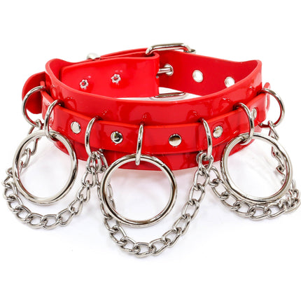 FCK134P  CHAIN BONDAGE CHOKER VERY WIDE 1 3/4"