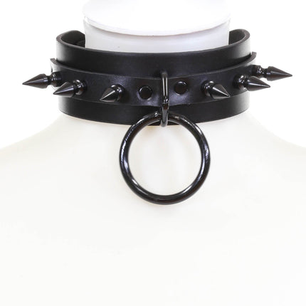 FCK135  1" SPIKE BONDAGE CHOKER