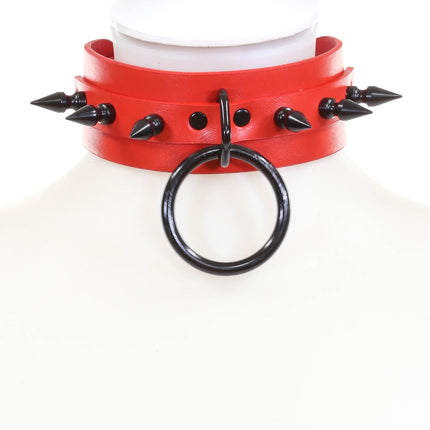 FCK135  1" SPIKE BONDAGE CHOKER