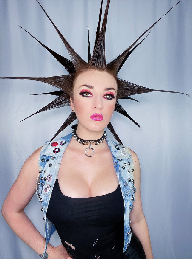 FCK138  ROUND SPIKE SUB BONDAGE CHOKER