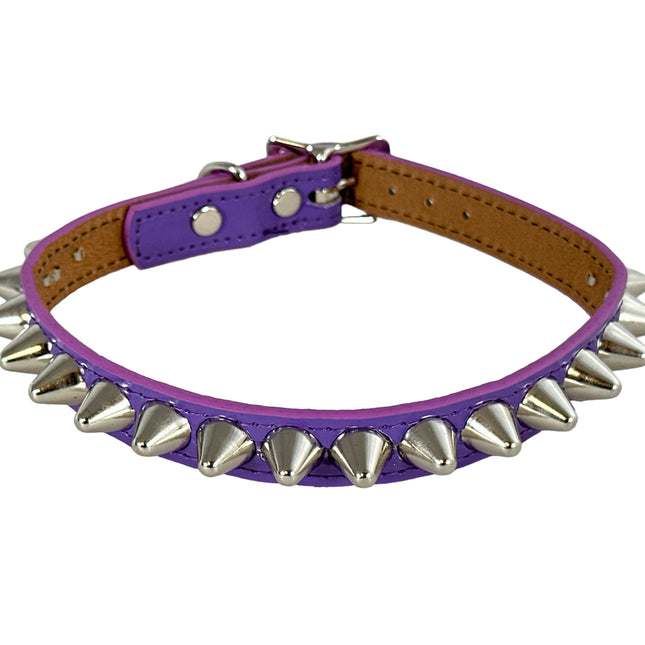 FCK140  PATENT NEON UK77 STUDDED CHOKER