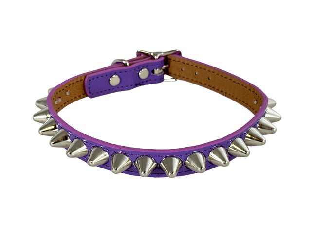 FCK140  PATENT NEON UK77 STUDDED CHOKER