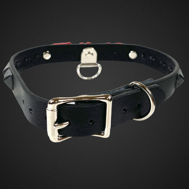 FCK165-PS BONDAGE FETISH  STAINLESS STEEL LETTER WORDS ID NAME CHOKER