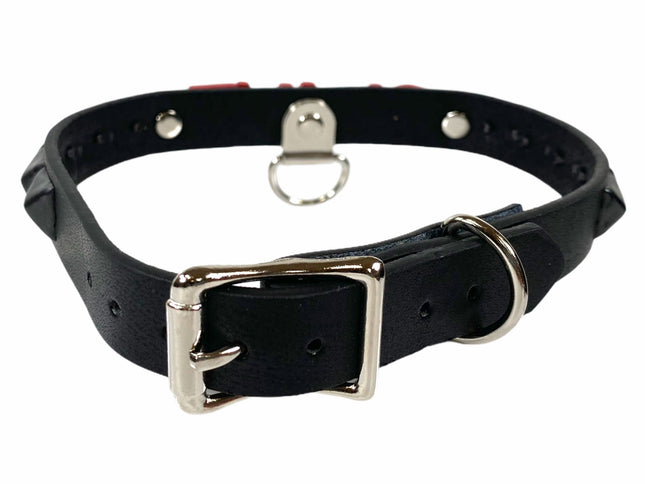 FCK165-RS BONDAGE FETISH  STAINLESS STEEL LETTER WORDS ID NAME CHOKER