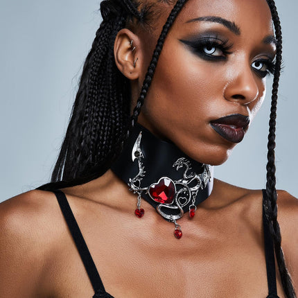 FCK211RED  DRAGON POSTURE COLLAR