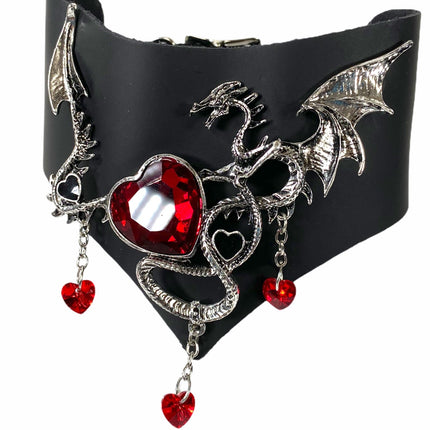FCK211RED  DRAGON POSTURE COLLAR