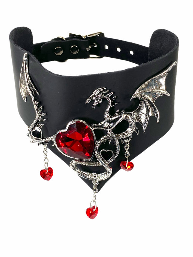 FCK211RED  DRAGON POSTURE COLLAR
