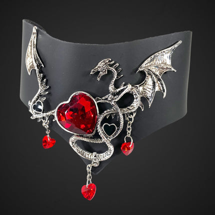 FCK211RED  DRAGON POSTURE COLLAR