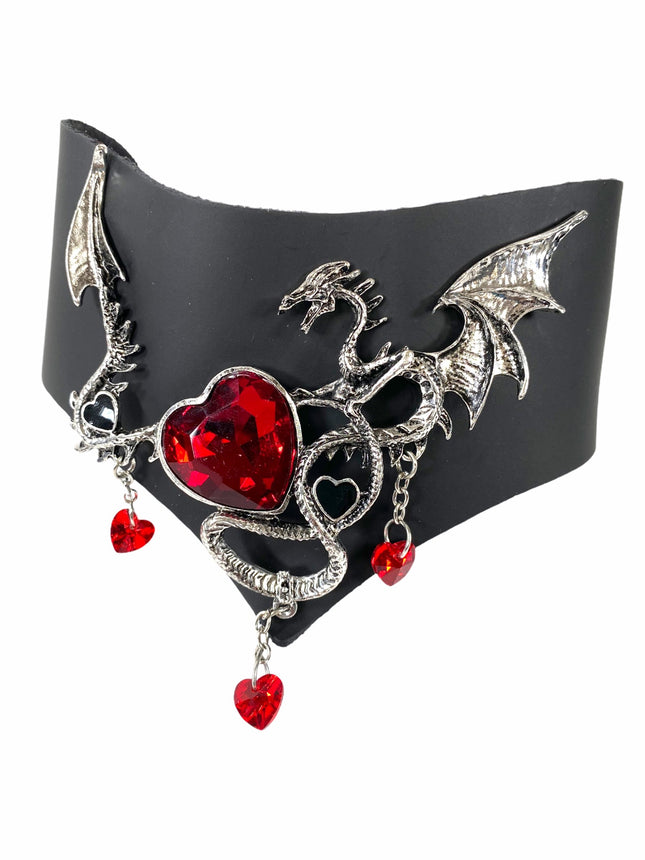 FCK211RED  DRAGON POSTURE COLLAR