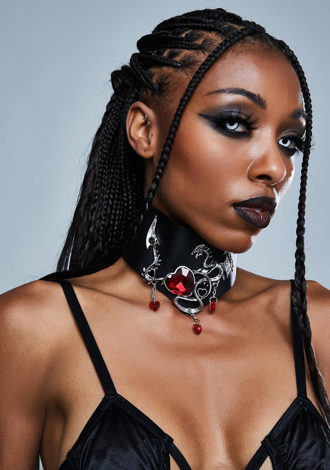FCK211RED  DRAGON POSTURE COLLAR