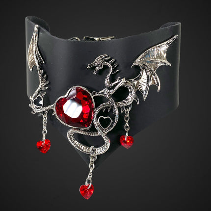 FCK211RED  DRAGON POSTURE COLLAR