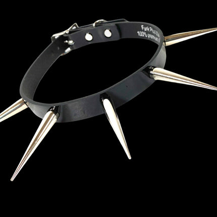 FCK215 PATENT NEON 3" PIN SPIKE CHOKER