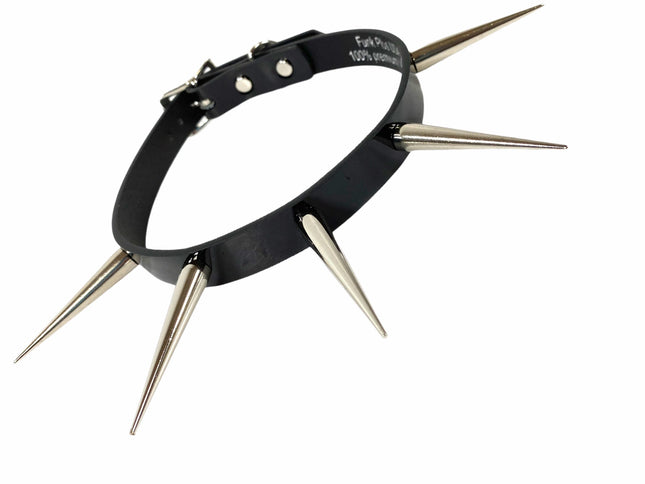FCK215 PATENT NEON 3" PIN SPIKE CHOKER