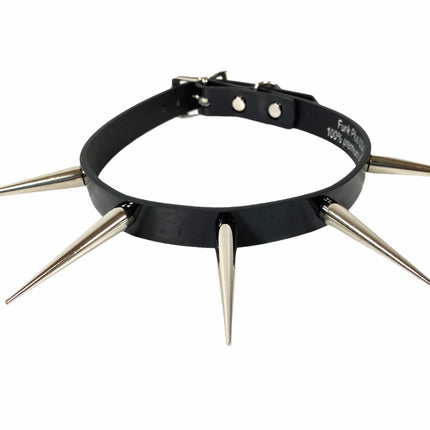 FCK215 PATENT NEON 3" PIN SPIKE CHOKER