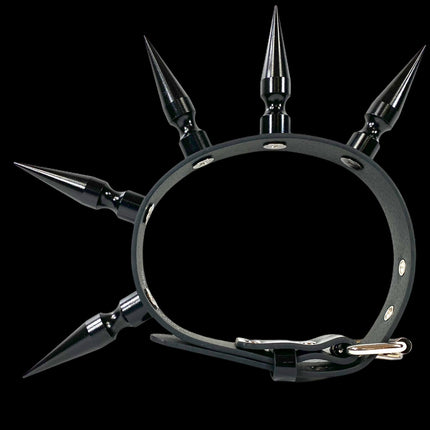 CK286-BS  BLACK 3" LONG BLACK SPIKE XL CHOKER