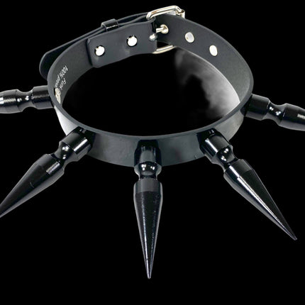 CK286-BS  BLACK 3" LONG BLACK SPIKE XL CHOKER