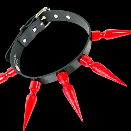 CK286-RS  3" RED SPIKE XL CHOKER