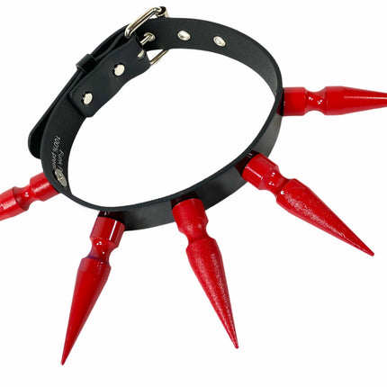 CK286-RS  3" RED SPIKE XL CHOKER