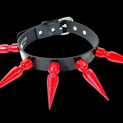 CK286-RS  3" RED SPIKE XL CHOKER