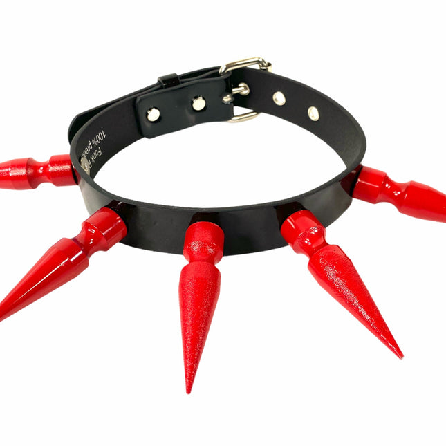 CK286-RS  3" RED SPIKE XL CHOKER
