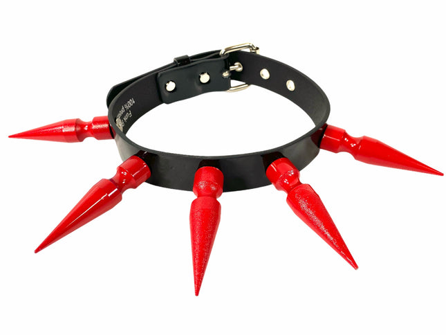 CK286-RS  3" RED SPIKE XL CHOKER