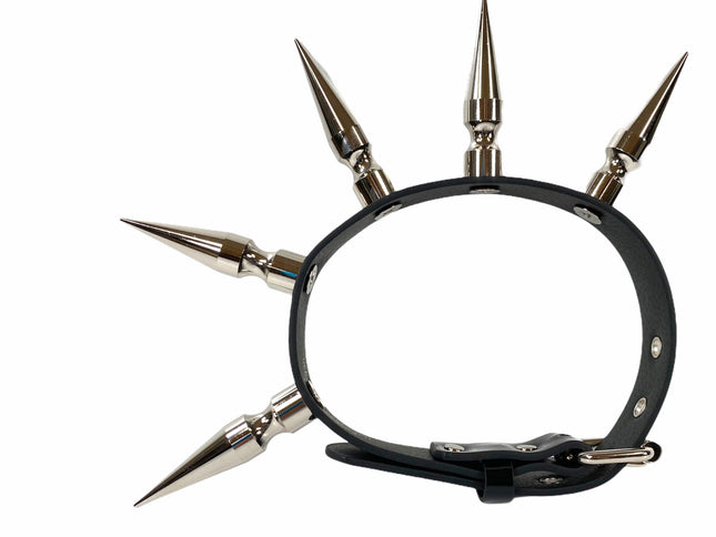 CK286 3" LONG SPIKE  LEATHER SPIKE XL CHOKER