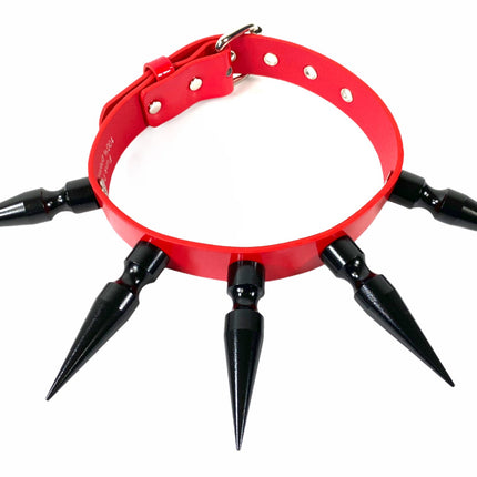 CK286-BS  BLACK 3" LONG BLACK SPIKE XL CHOKER